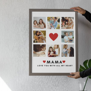 Collage Foto Mam We houden van je beste moeder Gif Poster
