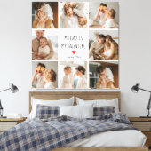 Collage Foto | Mijn vader is mijn Valentijn Gift Canvas Afdruk (Insitu (Slaapkamer))