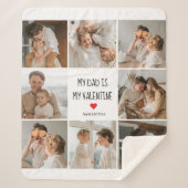 Collage Foto | Mijn vader is mijn Valentijn Gift Sherpa Deken (Voorkant)