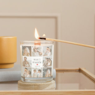 Collage Foto Mijn vader is mijn Valentijn Gift Vierkante Sticker