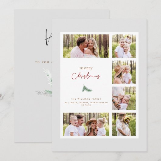 Collage Foto Moderne Vakantie Kaart (Voorkant / Achterkant)