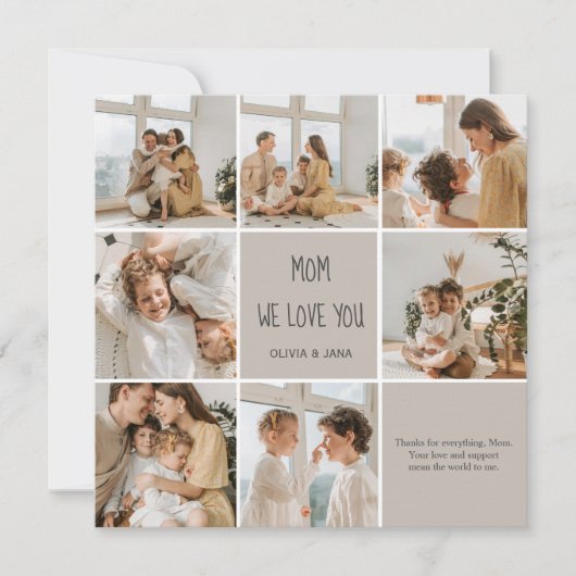 Collage Foto Moeder We houden van jou (Voorkant)