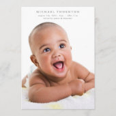 Collage foto online bewerkbaar baby geboorte aankondiging (Voorkant)