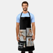 Collage Foto & Opa Keuken is altijd open Schort (Gedragen)