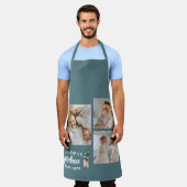 Collage Foto & Opa Keuken is altijd open Schort (Gedragen)