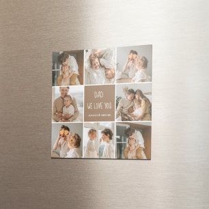 Collage Foto Pap We houden van je gelukkige vaderd Magneet