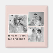 Collage Foto Pastel Roze Best Grandma Gift Magneet (Voorkant)