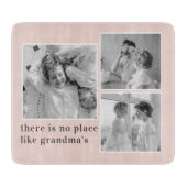 Collage Foto Pastel Roze Best Grandma Gift Snijplank (Voorkant)