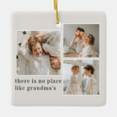 Collage Foto & Quote Best Grandma Gift Keramisch Ornament (Voorkant)