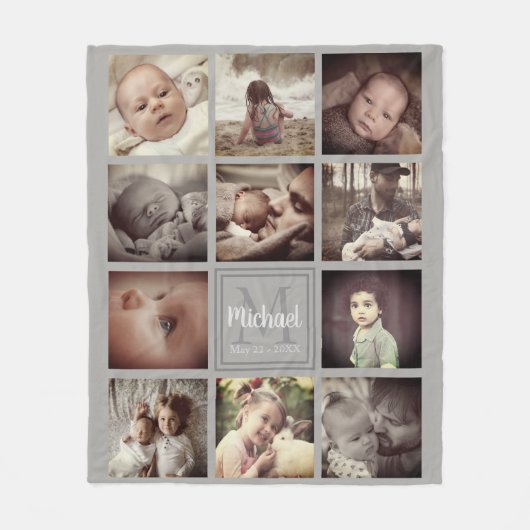 collage fotoraster fleece deken (Voorkant)