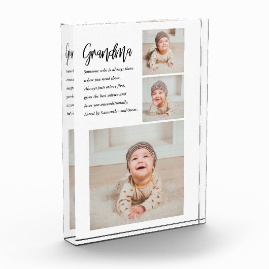 Collage foto's en beste grootmoeder ooit (Links)