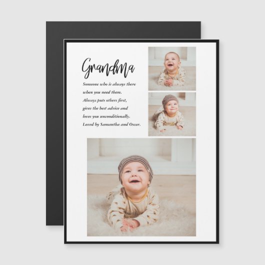 Collage foto's en beste grootmoeder ooit (Voorkant / Achterkant)