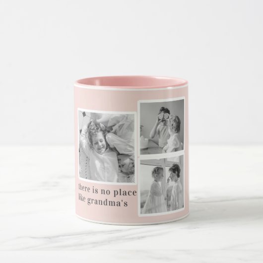 Collage foto's en beste grootmoeder ooit mok (Midden)
