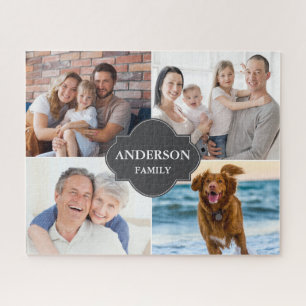Collage foto's met familienaam meerdere afbeelding legpuzzel