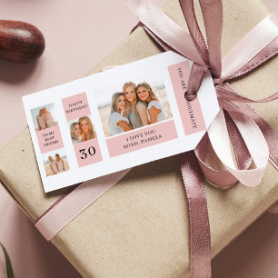 Collage Friend-foto's Happy Birthday Gift Cadeaulabel