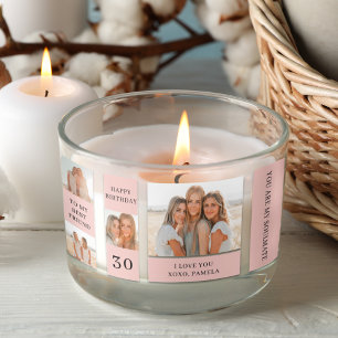 Collage Friend-foto's Happy Birthday Gift Rechthoekige Sticker