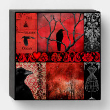 Collage gothique rouge