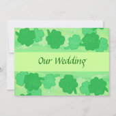 Collage Green Shamrocks, Invitations de mariage (Devant)