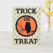 Collage Halloween vintage - Carte (Fleur jaune)