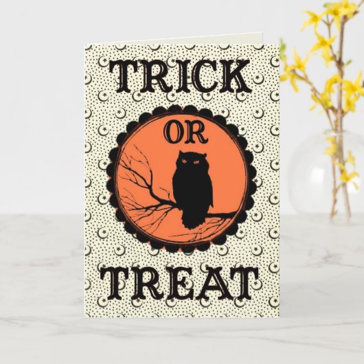 Collage Halloween vintage - Carte (Fleur jaune)