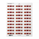Collage Holiday-label Etiket (Full Sheet)
