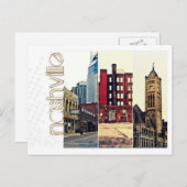 Collage in het centrum Nashville Briefkaart (Voorkant / Achterkant)