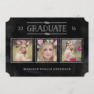 Collage in Krijt Afstuderen Uitnodiging