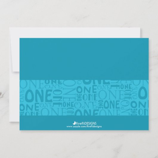 Collage Invitation premier anniversaire - Bleu (Dos)