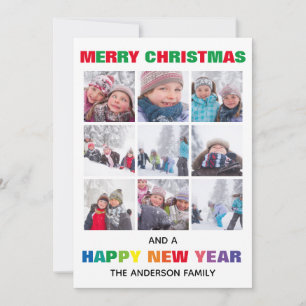 Collage Joyeux Noël Arc-en-ciel - Carte de Noël