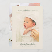 Collage Joyeux petit Noël Faire-part bébé (Devant / Derrière)