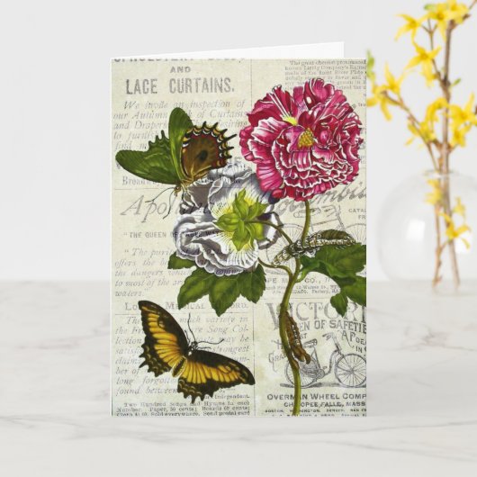   collage kaart (Gele Bloem)