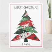 Collage Kerstboom Kaart (Voorkant)