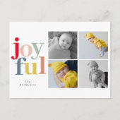 Collage Kerstmis Vier Foto's | Colorful Joyful Briefkaart (Voorkant)
