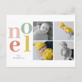 Collage Kerstmis Vier Foto's | Colorful Noel Briefkaart (Voorkant)