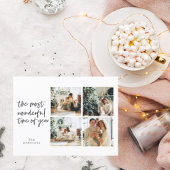 Collage Kerstmis Vier Foto's | Geweldige feestdag Briefkaart