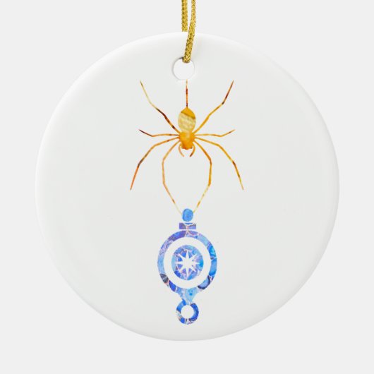 Collage kunst insect kunst SPIN met XMAS ORNAMENT (Voorkant)