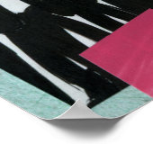 Collage kunst, modern kleurrijk abstract. poster (Hoek)