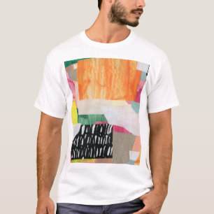 Collage kunst, modern kleurrijk abstract. t-shirt
