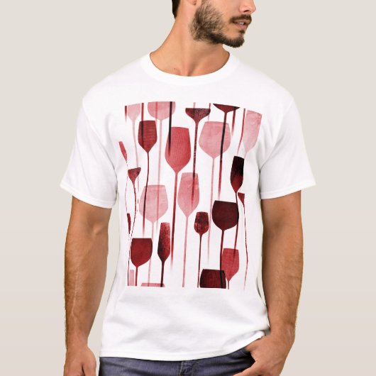 Collage kunst: partij drink patroon. t-shirt (Voorkant)