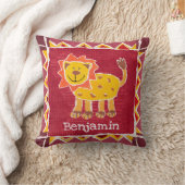 Collage Lion personnalisé Imprimer Coussin de cous (Couverture)
