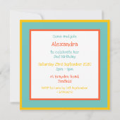 Collage Lion personnalisé Imprimer Invitation Anni (Dos)