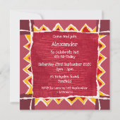 Collage Lion personnalisé Imprimer Invitation Anni (Dos)