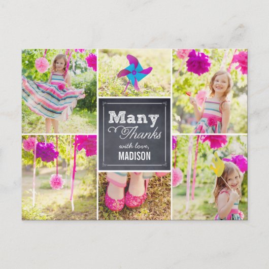 Collage marqué Carte de remerciements fête d'anniv (Devant)