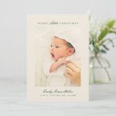 Collage Merry Little Christmas Baby Aankondiging (Staand voorkant)