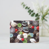 Collage met Black Cheshire Cat Buttonnen Briefkaart (Staand voorkant)