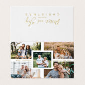 Collage Minimalist Merry Christmas 5 Photos Family (Outside Unfolded)