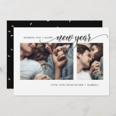 Collage moderne Carte de vacances du Nouvel An (Devant / Derrière)