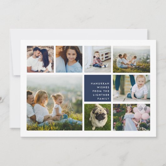 Collage moderne | CARTE PHOTO HANOUKKA (Devant)