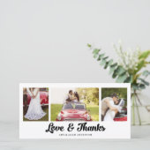 Collage moderne | Carte photo mariage Merci (Debout devant)