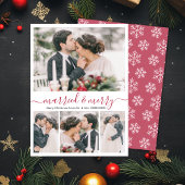 Collage moderne Marié et Joyeuse carte de Noël